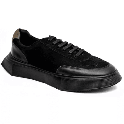 18007 NOBUCK PRETO COMFORT PRETO SELARIA CINZA HOL... - B2C Shoes