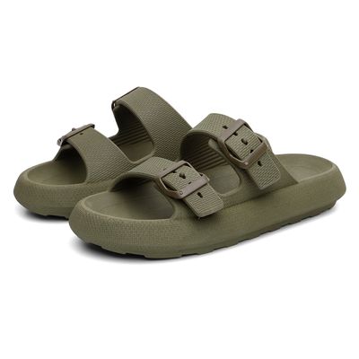  Sandalia Masculina Birken Nuvem - 1926 Verde Militar (0100) - ZAFO