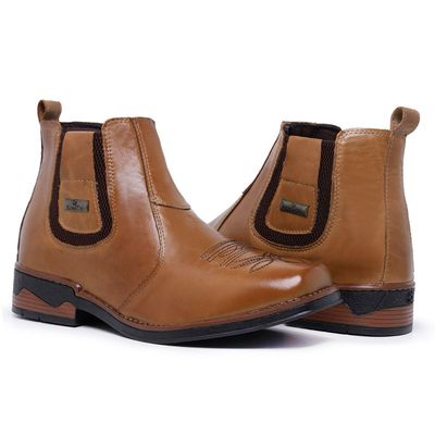 Botina Masculino Bill Couro So... - ZAFO