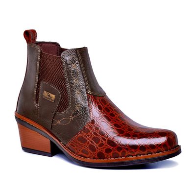 Bota Country Masculino Couro S... - ZAFO