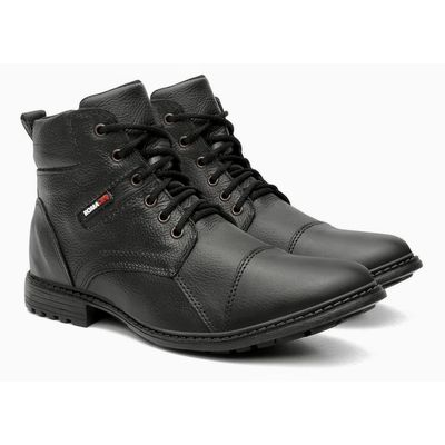 Bota Coturno Masculino Couro S... - ZAFO
