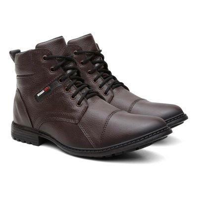 Bota Coturno Masculino Couro S... - ZAFO