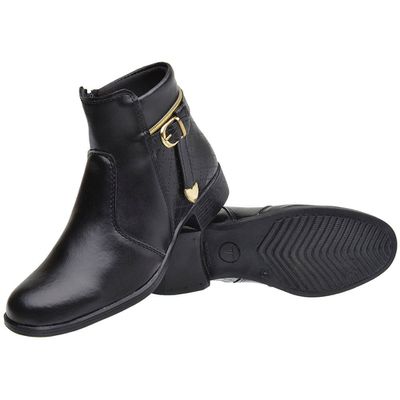 Bota Feminina Daya 2 Cano Medio Solado Borracha - 922 Preta (0100) - ZAFO