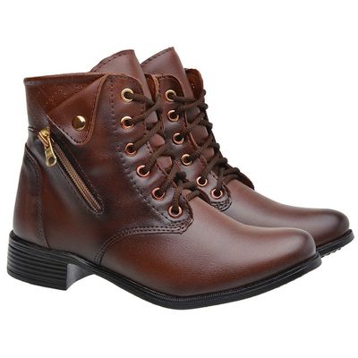 Bota Feminina Daya 1 Sintetico Ecologico Solado Borracha - 915 Café (0100) - ZAFO