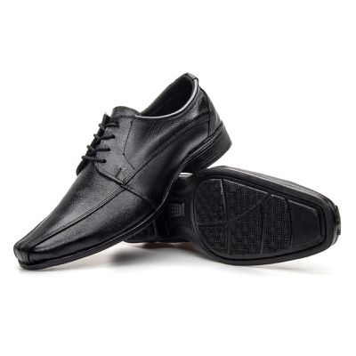 Sapato Social Sonny 2 Atacador Couro Legitimo Solado Confort - 1919 Preto (0100) - ZAFO