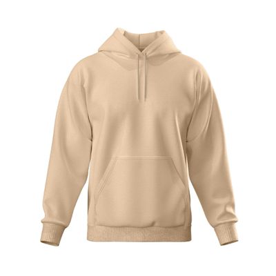 Moleton Masculino Canguru Liso Capuz Cordão Flanelado - 201 Bege (0100) - ZAFO