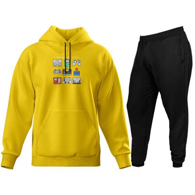 Conjunto Moleton + Calça Masculino Jhump Copia - 601 Blusa Amarelo - Calça Preto (0100) - ZAFO