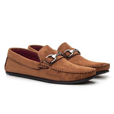 Mocassim Camurça Sintética Fivela - 1917 Mostarda (0100) - ZAFO