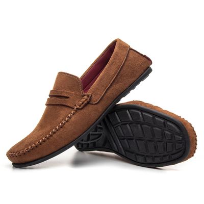 Mocassim Camurca Sintetica Sem Fivela - 1916 Mostarda (0100) - ZAFO