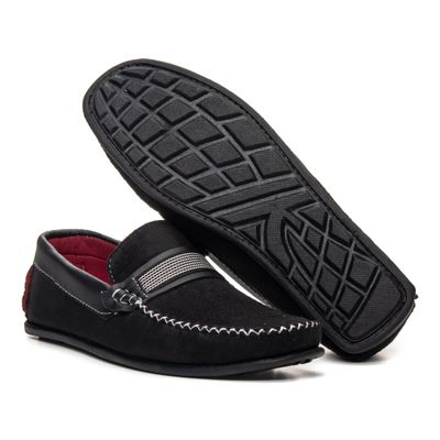 Mocassim Jeans Fivela Borracha Ecco - 1915 Preto (0100) - ZAFO