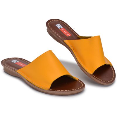 Sandalia Feminina Couro Flip C... - ZAFO