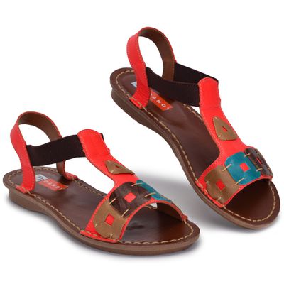 Sandalia Feminino Couro Jade F... - ZAFO