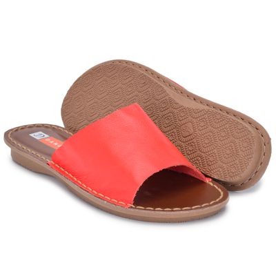Sandalia Feminina Couro Flip C... - ZAFO