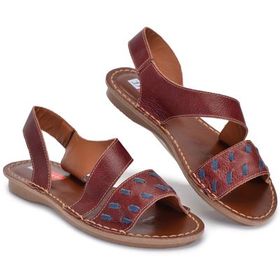 Sandalia Feminina Couro Blid F... - ZAFO