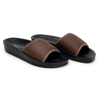 Sandalia Feminina Pluf Espuma Papete New Prime Ortopédica Solado P.U. - 500 Cor Café - ZAFO