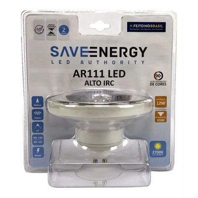 Lampada Ar111 Led 12w 2700k Amarela SE-105 - Save Energy