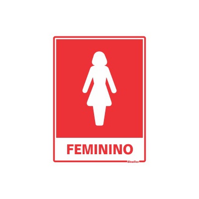 Placa Poliestireno 15X20 "SANITÁRIO FEMININO" - SINALIZE