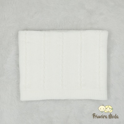 Manta em Tricot Branco - 1502 - Primeira Moda 