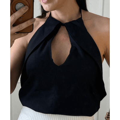 Blusa Jade Frente Única Preta