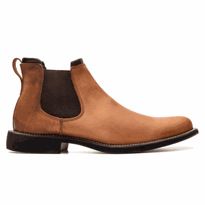 BOTA CHELSEA ALMOFADADA COURO HIDROFUGADO CARAMELO - COUROWEST