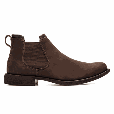 BOTA CHELSEA ALMOFADADA COURO NOBUCK CAFÉ - COUROWEST