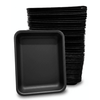 Bandeja de Isopor Preta R2 S/ Absorção - 400 unidades