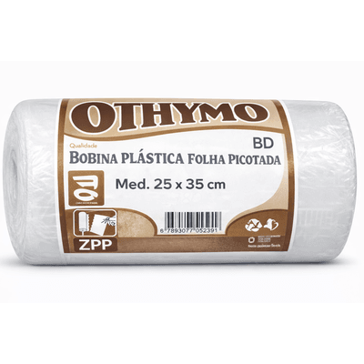 Bobina Plástica Picotada FOLHA - 25X35 