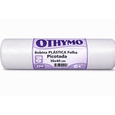 Bobina Plástica Picotada FOLHA - 30X40