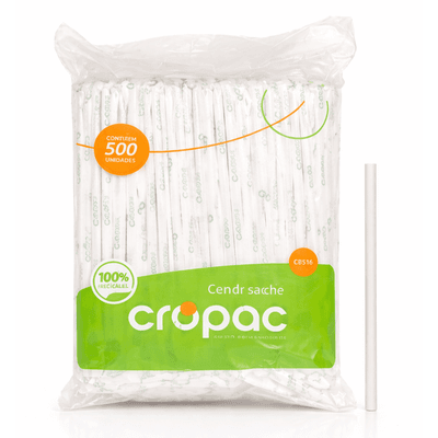 Canudo Branco 516 - 500 unidades