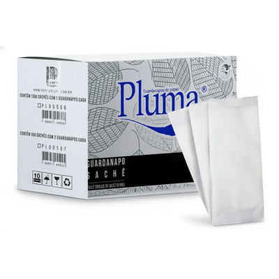 Guardanapo Embalado Pluma - Caixa 1.000 unidades 