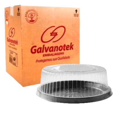 Embalagem Plástica para Bolos G 50 MM Preto - GALVANOTEK