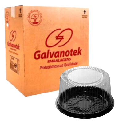 Embalagem Plástica para Bolos G 50 Preto - GALVANOTEK