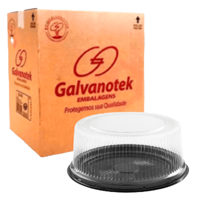 Embalagem Plástica para Bolos G 56 Preto - GALVANOTEK
