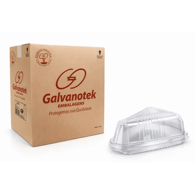 Embalagem Plástica para Fatia Pudim / Bolo G 635 - GALVANOTEK