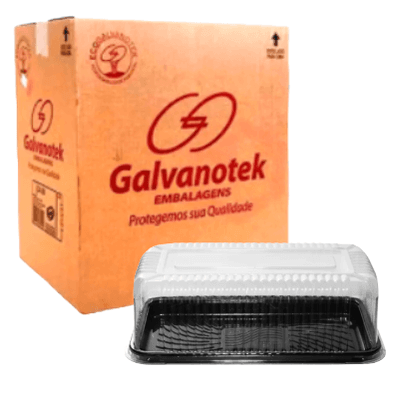 Embalagem Plástica para Bolos G 65 Preto - GALVANOTEK 