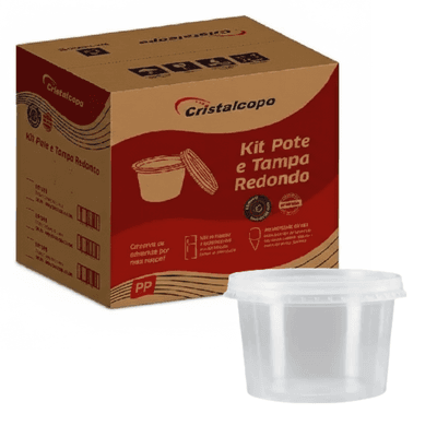 Kit Pote Redondo 350 ml - CRISTALCOPO
