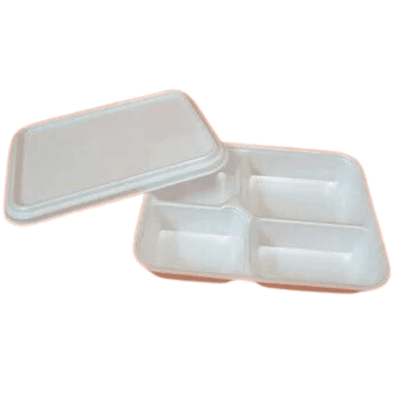 Bandeja Térmica HF 100/4 - C/ Tampa 1.100ml - 100 unidades