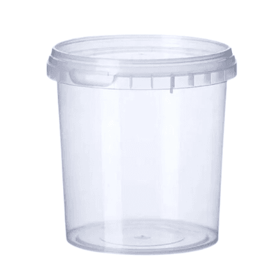 Pote Plástico Redondo 1000ml com Lacre e Tampa 