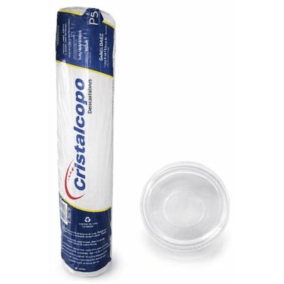 Tampa Pote Descartável 100ml CRISTALCOPO - 100 unidades 