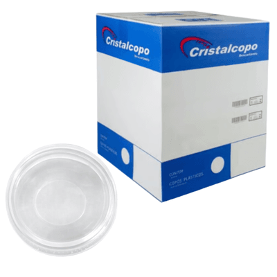 Tampa Pote Descartável 100ml - CRISTALCOPO - Caixa 2000 unidades