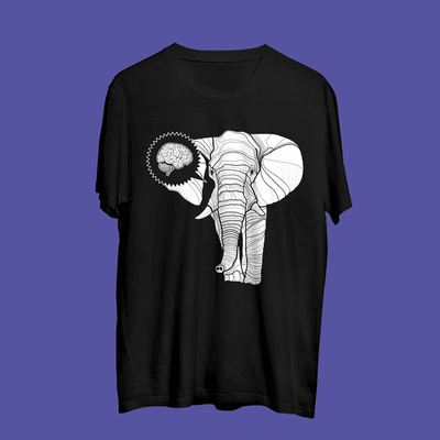 Camiseta PS Elefante - camiseta-elefante-ps - Shop Pixel Show