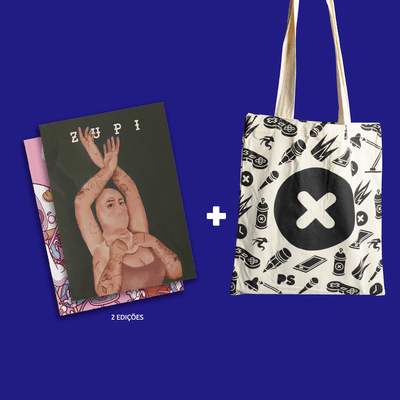 Kit 2 Revistas Zupi + Sacola PS Preta e Branca
