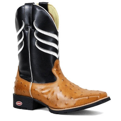 Bota Texana Bico Quadrado ESCRETE Original Caramel... - ESCRETE