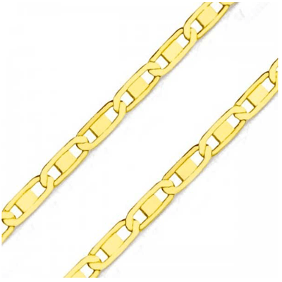 Corrente De Ouro 18k Piastrine De 2,0mm Com 50cm - 103067 - Fábrica do Ouro ®️