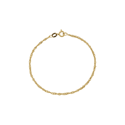 Pulseira De Ouro 18k Singapura De 1,1mm Com 17cm - 103425 - Fábrica do Ouro ®️