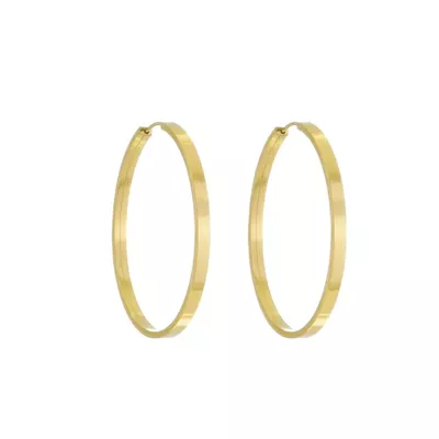 Brinco De Ouro 18k Argola Bela G - 103519 - Fábrica do Ouro ®️