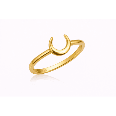 Anel De Ouro 18k Lua - 104403 - Fábrica do Ouro ®️