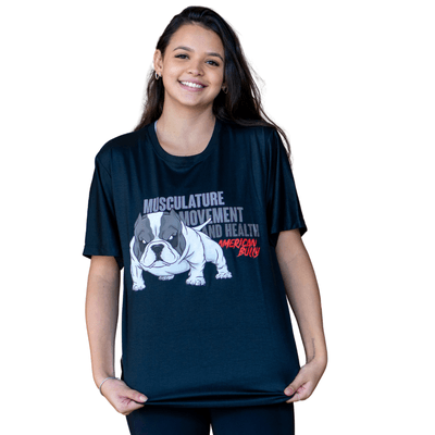 CAMISETA MUSCULATURE MOVIMENT AND HEALTH- PRETA - IDR DOG SHOP