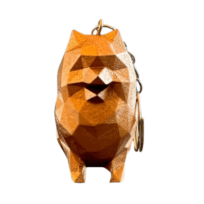 CHAVEIRO SPITZ ALEMÃO GEOMETRICO-BRONZE - IDR DOG SHOP