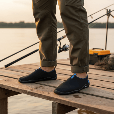 Sapatilha Pesca Nautica Aquática Neoprene Antiderrapante Leve Não Acumula Água - Preto